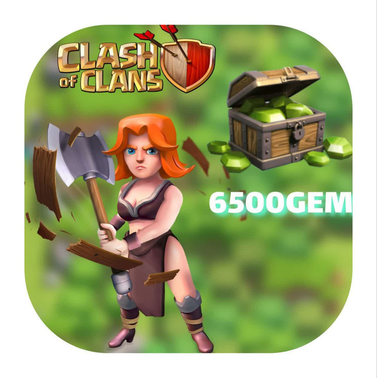 6500 جم بازی کلش اف کلنز